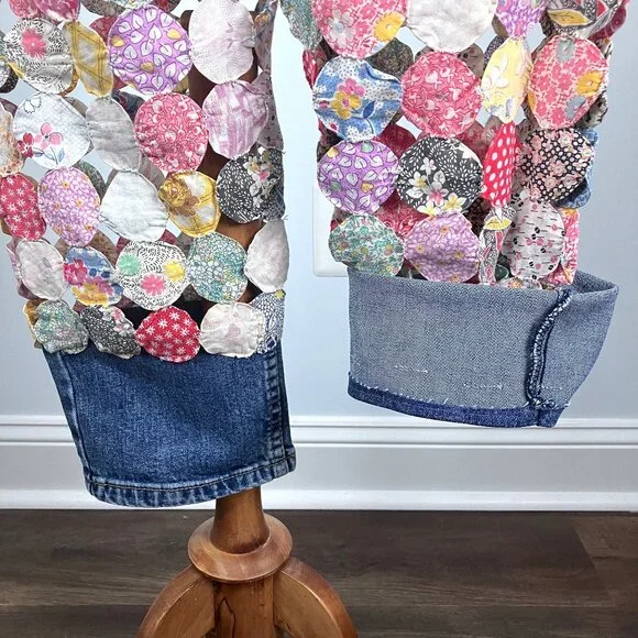 The Series New York Vintage Patchwork Quilted Pants Jeans Denim 30 Hi Rise Vtg - Picture 10 of 15